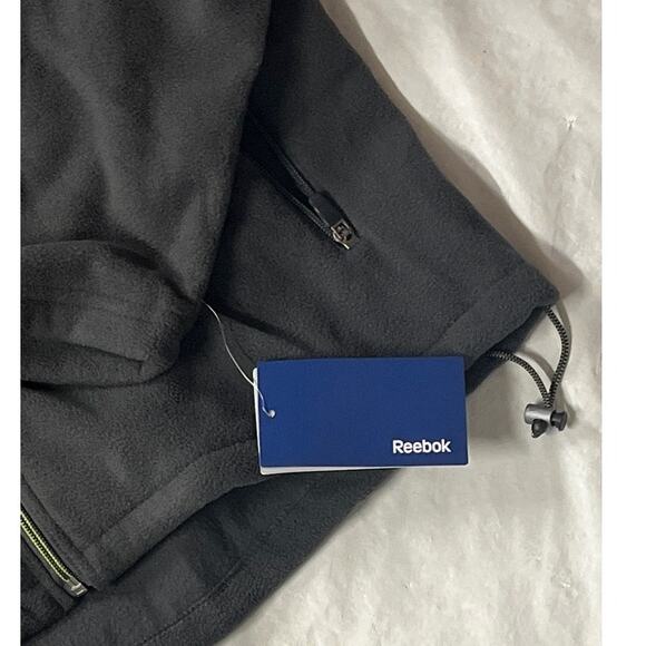 REEBOK PREMIUM MICRO FLEECE Jacket - X-Large - Char / Gray - NEW - Picture 11 of 12
